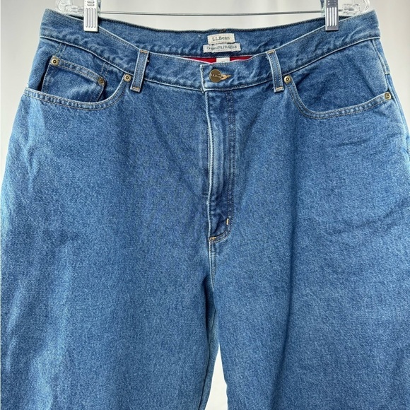 L.L. Bean Original Fit Relaxed Fleece Lined Jean in Blue Size 18 Tall - Picture 3 of 7